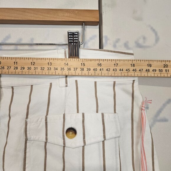 NWT Vineyard Vines Cargo Pocket Mini Skirt Striped Size XL Linen Blend - Picture 6 of 8